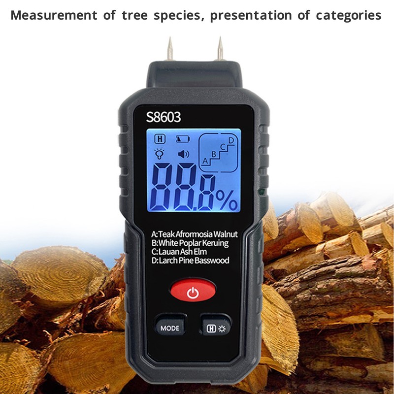 Wood Moisture Meter Pin Type LCD Digital Water Leak Detector