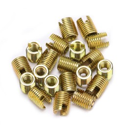 Self-tapping Carbon Steel Inserts Thread Insert Accessories M2 M3 M4 M5 M6 M8 M10 M12 Inserts 20Pcs ((Inner M5*0.8 Outer M8*1.0)), Fastener