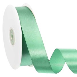 Sage Green Ribbon, 100 Yards 1 Inch Sage Green Satin Ribbon for Gift Wrapping Hair Ribbon Flower Bouquet Silk Ribbons for Crafting Bow Making Wedding Party Home Decoration