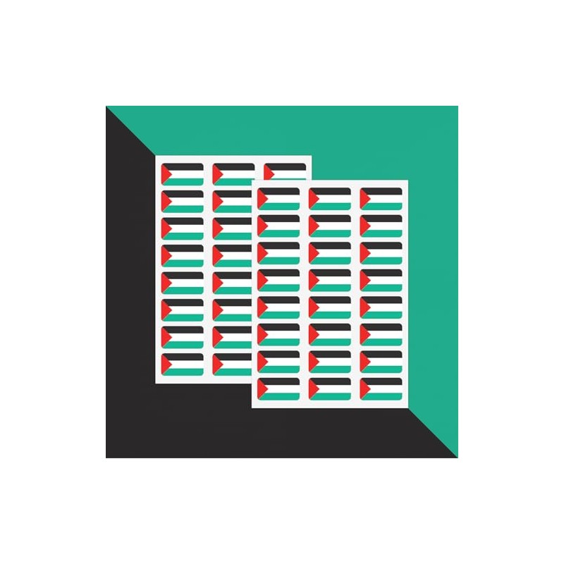 PAPERZIP - Palestine Flags (Alam Filastin) – 48 Stickers for