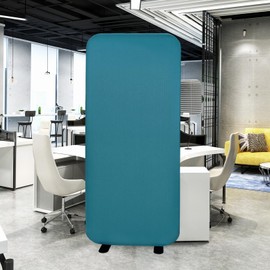 DECOLAB Freestanding Room Partition, Indoor Privacy Panel for Studio Apartment, Living Room, Bedrooms, Home Offices, Worksapces, Anti Scratch, 29"x65", Sapphire