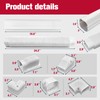 Rogvoc Mini Split Line Set Cover Kit,15 Pcs PVC Pipe