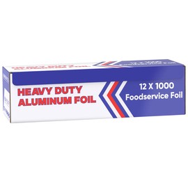 Aluminum Foil (12"x1000 ft.) - Heavy Duty Aluminum Foil Wrap for Food, BBQ, Grilling and Roasting - Tin Foil Perfect for Multipurpose Kitchen (1 Box)