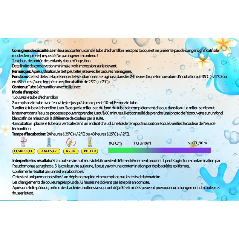 Medasa Bacteria Test Water Test for Pseudomonas Aeruginosa Bacteria Test