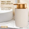 Ceramic Foaming Soap Dispenser, 12 oz Bathroom Foam Hand Soap