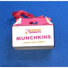 Dunkin Donuts 2013 Box of Munchkins Donut Hole Treats Christmas Ornament NIP