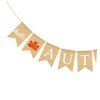 STOBAZA 3pcs Maple Leaves Banner Linen Thanksgiving Bunting Swallowtail Garland