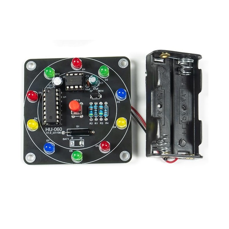 DIY Lucky Wheel Soldering Practice kit, Complete Soldering Project kit