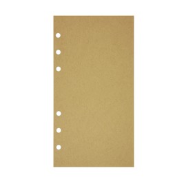 Zelten 1 Pack A6 45 Sheets/90 Pages Kraft Loose Leaf Punched Paper Refills Paper for 6 Hole Binder Personal Organizer Diary Notebook Refillable Planner