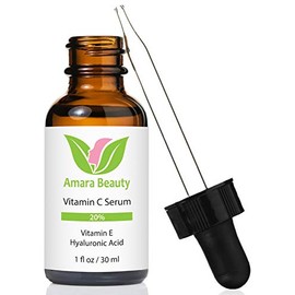 Amara Beauty Amara Organics Vitamin C Serum for Face 20 with Hyaluronic Acid  Vitamin E, 1 fl. oz.                                                    