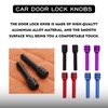 qboonpt 4 PCS Car Door Lock Knobs, Aluminum Alloy Inner