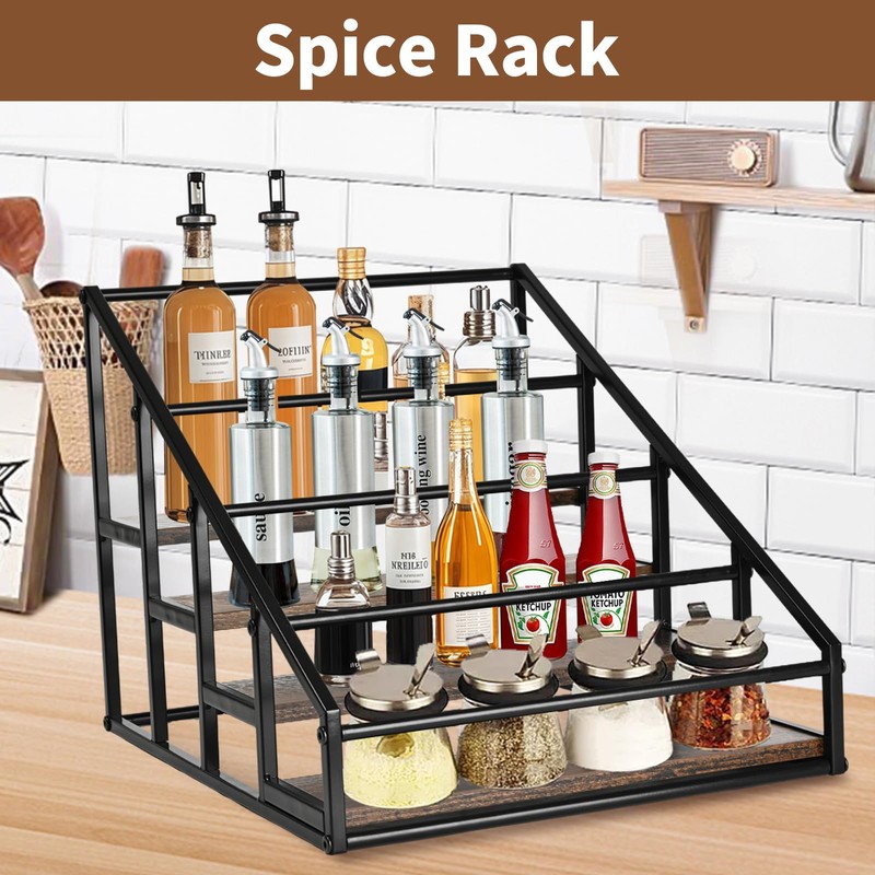 YQBRAO Coffee Syrup Rack Organizer,Liquor Bottle Display Shelf,Water cup display