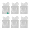 Aosric White Gift Bags with Tissue Paper, 6 Pack, 4x2.8x4.5