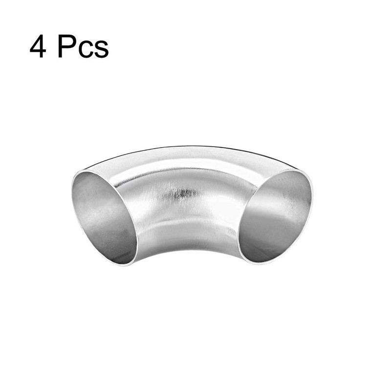 sourcing map Stainless Steel 304 Pipe Fitting Long Radius 90