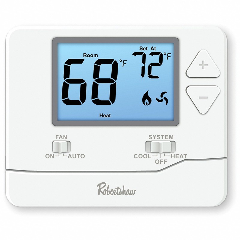 Robertshaw RS8110 Pro Series Non-Programmable Thermostat, White, 1 Heat /