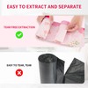 13 Gallon Trash Bags with Lily Printed & Drawstring, Tear-Resistant