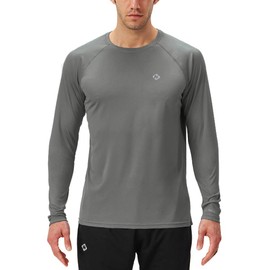 NAVISKIN Men's Sun Protection UPF 50+ UV Outdoor Long Sleeve Shirts Dark Drey Size XL
