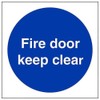 V Safety Fire Door Keep Clear Mandatory Sign - 100