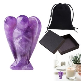 1Pc Amethyst Crystal Angel Purple Gift for Women 1"