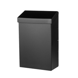 Architectural Mailboxes Modern Heritage™ Vertical Wall-Mounted Mailbox for Outside, Rust-Resistant Galvanized Steel Metal Small Mail Box, Black Modern Wall Mailbox