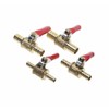 Brass Shutoff Ball Valve Pipe 6mm 8mm 10mm 12mm Fuel Hose Joiner Inline Fitting (4mm)