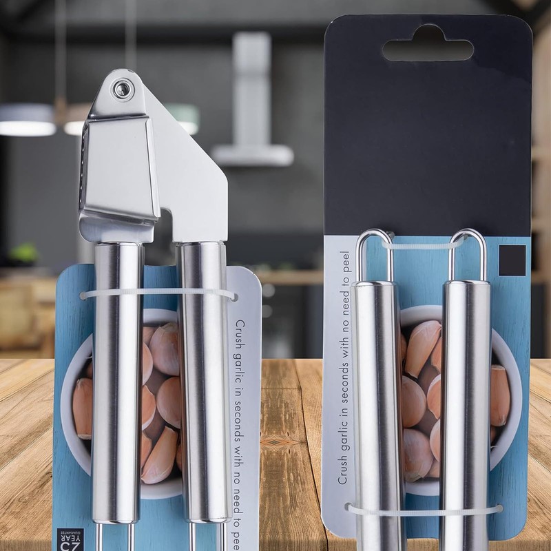 TRHDFW Professional Stainless Steel Garlic Press - No Need to