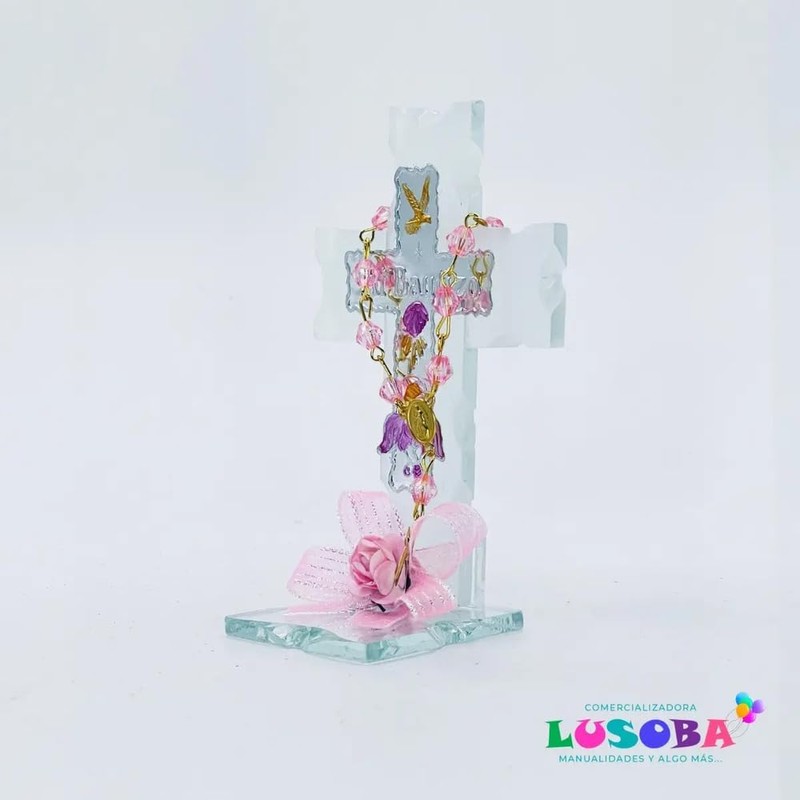 Cruz de Cristal Chica Recuerdo Niña 12 Piezas