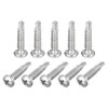sourcing map #8-3/4" Self Drilling Screws, 120pcs 410 Stainless Steel