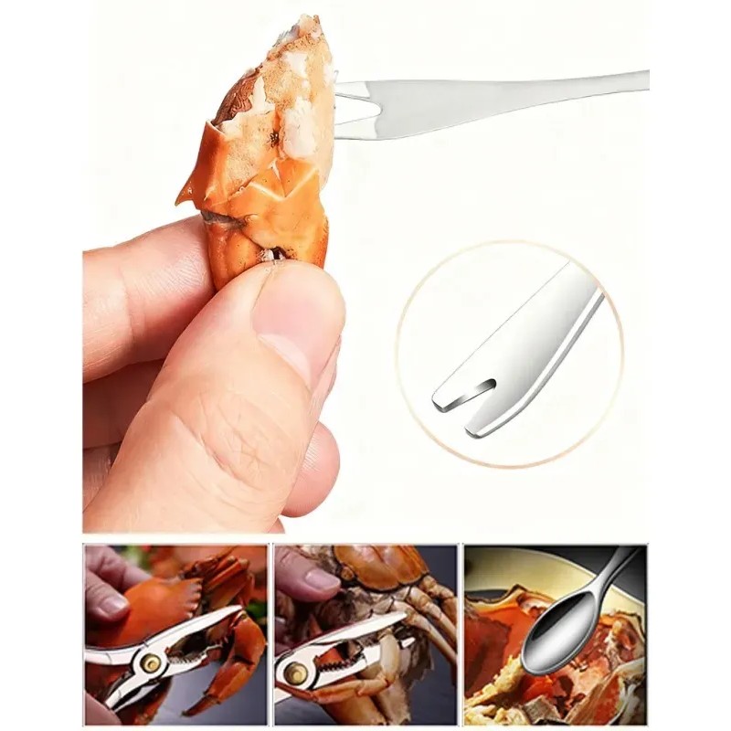 Set De Herramientas Para Comer Cangrejo Acero Inoxidable
