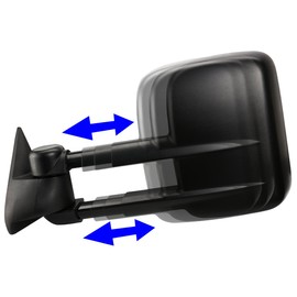 DNA Motoring TWM-001-T111-BK Pair of Powered Heated Towing Side Mirrors Compatible with 03-06 Silverado Suburban Avalanche Tahoe Sierra Yukon, Black