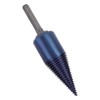 Wood Cone Punch High Speed Steel Blue Plated Hex Shank