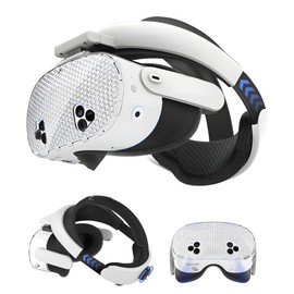 Orzero VR Head Strap Compatible for Quest 3S,Strap Accessories with Head Cushion, Upgarde Elite Strap Comfortable Protective Reduce Pressure – White