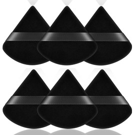 6 Pieces Powder Puff Face, Makeup Soft Triangle Powder Puffs, for Loose Powder Mineral Body Wet Dry Cosmetic Foundation Sponge Makeup Tool, Under Eyes and Face Corners, Body Loose Powder Container