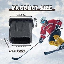 Pcmursal 10 Pieces Hockey Stick End Plugs, Hockey Stick Butt End Caps (Large)