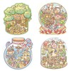 3D Sticker Scene, 4 Pack Cute Cartoon 3D House Stickers