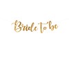 PartyDeco Banner Bride To Be in Gold Banner for Bachelorette
