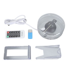 WiFi 3D Holographic Fan 11cm Naked Eye 3D Holographic Projector 3D Advertising Machine with LED Light Beads for Store Shop Party Bar