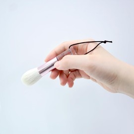 Takumi no Cosmetic Brush Kumano Brush Facial Cleansing Brush (Kumano Makeup Brush, 100% Nagamine, Normal Type), Soft (Pink) E-24N-P