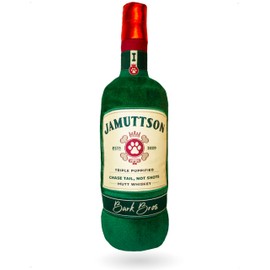 Bark Bros - Liquor Bottle Dog Toy - Plush Squeaky Dog Toys Funny Drink Parody - Alcohol Dog Toy - Dog Birthday Toy - Cute Dog Toys - Puppy Gifts - Puppy Stuff - Dog Stuff (Large, Jamuttson)