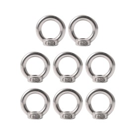 Pack of 8 ring nuts, M10, 304 stainless steel, ring eyelets, eye nuts, ring nuts for attaching hanging ornaments, flower pots, swing stand etc.