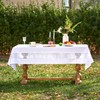youngseahome Polyester Fabric Tablecloth with Exquisite Embroidery Sheer Border-Waterproof/Wrinkle Resistant-for