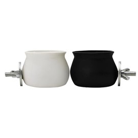 Cuenco pequeño para pájaros, 2 Unidades, de plástico, para Colgar, 5 x 4 cm, con Soporte de sujeción para pájaros, Loros, cacatúas, periquitos, periquitos, periquitos