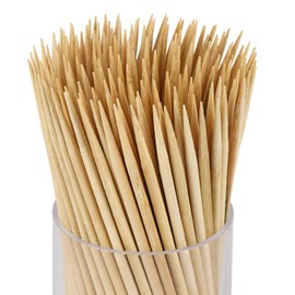 200 PCS Bamboo Skewers 12 Inch Wooden Skewer for BBQ，Appetizers, Fruit, Kebabs, Chocolate Fountain, Mini Burger, Sausage, Cocktail Picks for Drinks