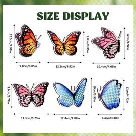 Pack of 12 Butterfly Magnet for Fly Screen Door, Magnetic Fly Screen Sticker, Decorative Fridge Magnets, Fly Screen Magnet for Bird Impact Protection and Fly Screen Decoration