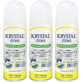 Krystal Stone Desodorante Lemongrass Roll on 90ml 3 Pack