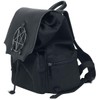 Banned Moloch Pentagram Backpack Batwing Gothic Faux Leather Canvas Bag,