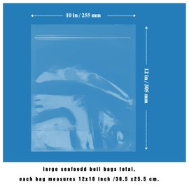 Seafood Boiling Bags Boiling Bags for Fish, Crab, Shrimp and Vegetables - Cooking and Storage Bags 12 in. x 10 in