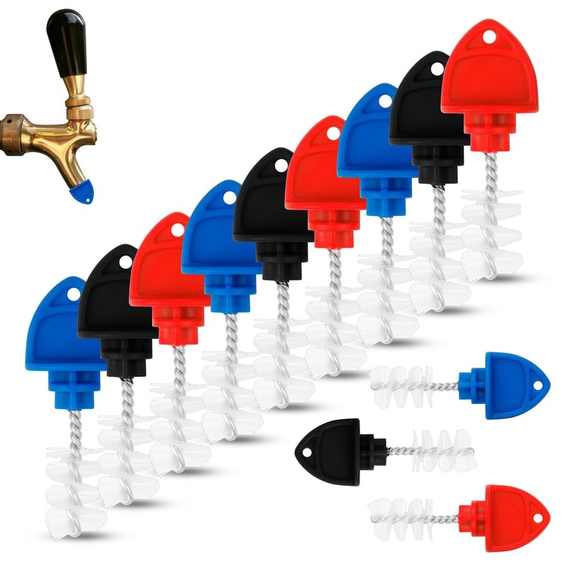 12PCS Beer Tap Plug Brushes for Faucet Draft Beer Tap,