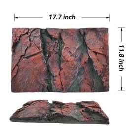 MUYG 3D Tank Background Board, Reptile Wall Backdrop Aquarium Rock Terrarium Cork Background Board DéCor Backgrounds Amphibian Habitat Decoration for Lizards Leopard Gecko Bearded Dragons Turtle