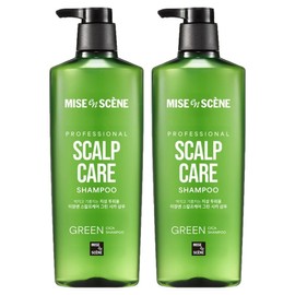 Mise-en-scène Scalp Care Green Tea Shampoo, 680ml, 2 pcs / 미쟝센 스칼프 케어 그린티 샴푸, 680ml, 2개